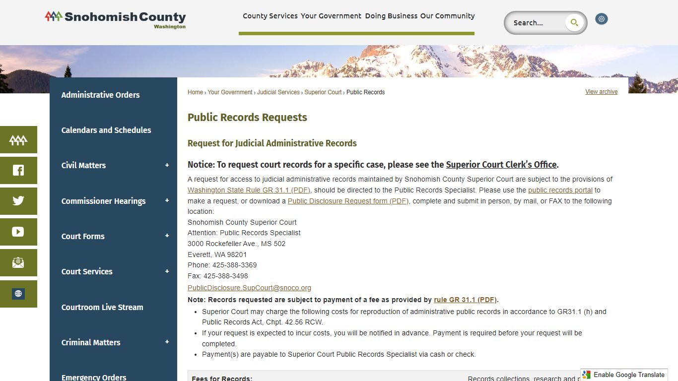 Public Records Requests | Snohomish County, WA - Official ...